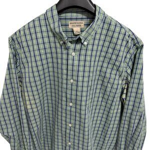 Duluth Trading Co Wrinkle Fighter Shirt Mens Size 2XL Checkered Button Down